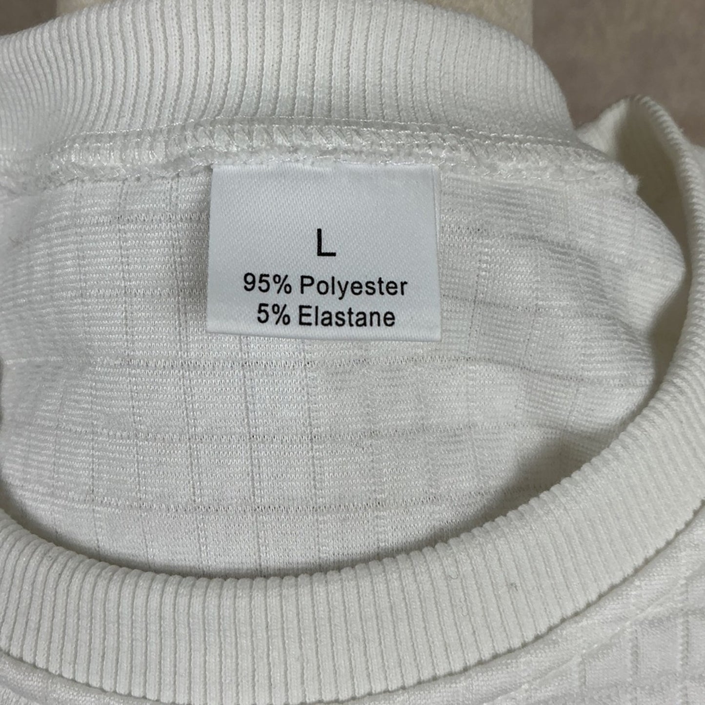 White Textured Eiffel Tower Paris France Graphic Long Sleeve Sweatshirt Top SZ L