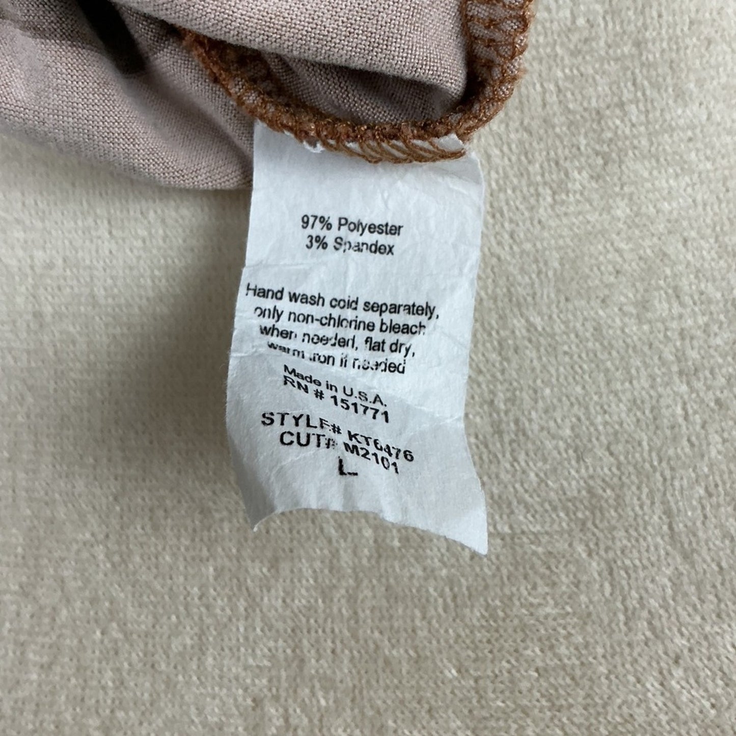 Vestique 70's Retro Brown Pink Swirl Print Long Sleeve V Neck Bodysuit Size L