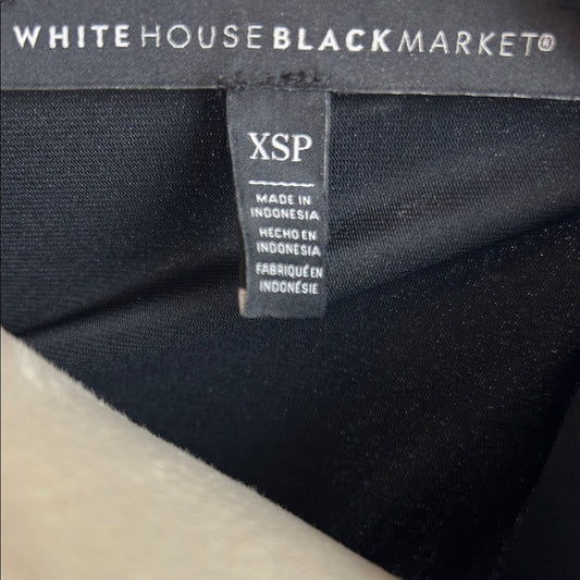 White House Black Market Blouse Top Embellished V Neck Sheer XSP Petite